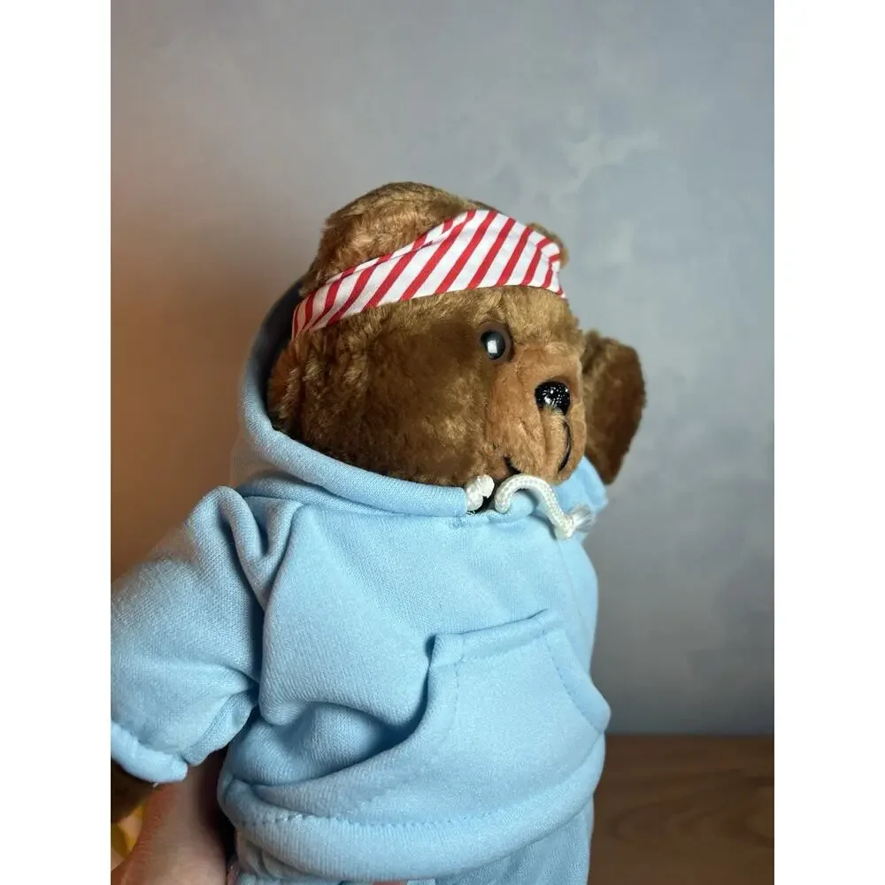 Two Teddy Bears Vintage 80s Workout Aerobic Clothes 11”